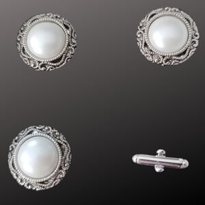 Blanket Links Horse Show Number Pins Set of 4 Pearl Framed